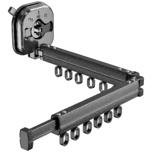 One Qinux Hangeroox wall-mounted folding drying rack