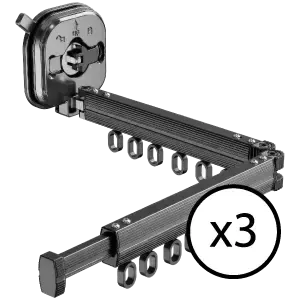 3 Qinux Hangeroox wall-mounted folding drying racks