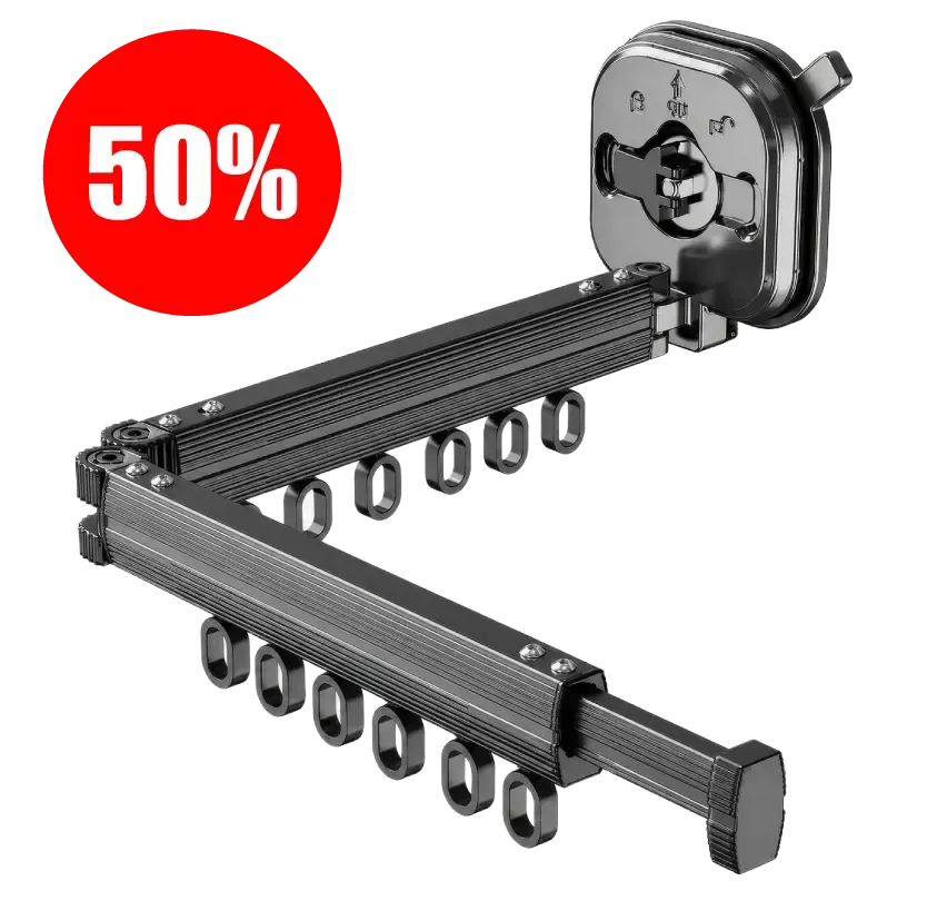Qinux Hangeroox folding drying rack with a 50% off launch badge